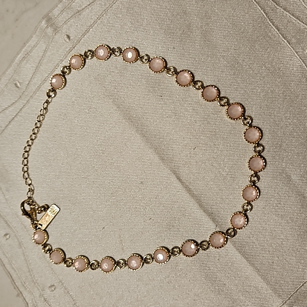 INC International Concepts Gold-Tone Pink Stone Necklace